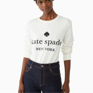 kate spade embroidered crew neck pullover